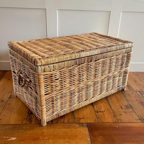 Antique large rectangle trunk - large,