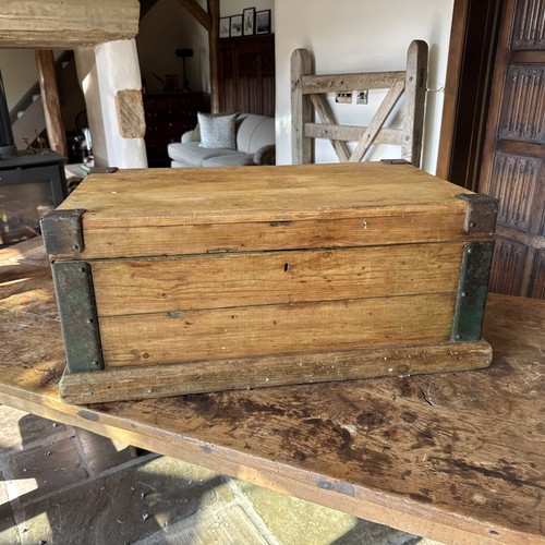 Large solid wood storage trunk - wood,