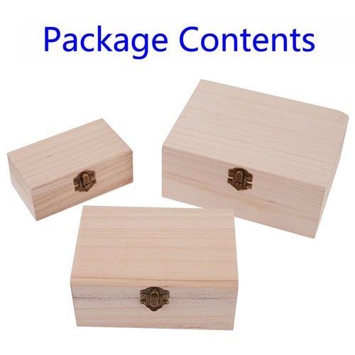Large wooden boxes plain wood - large,