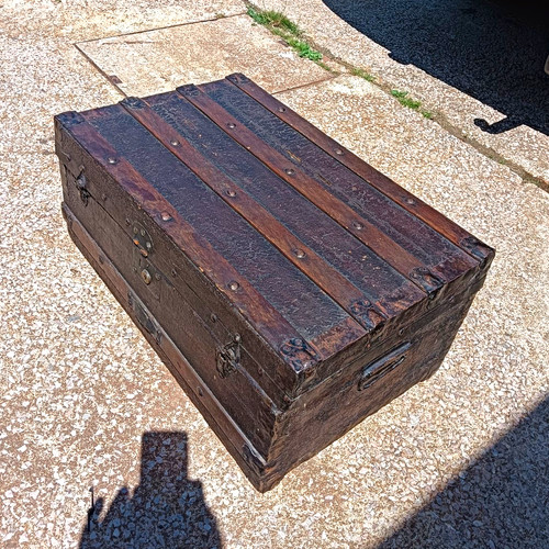 Vintage large brown wooden - vintage,