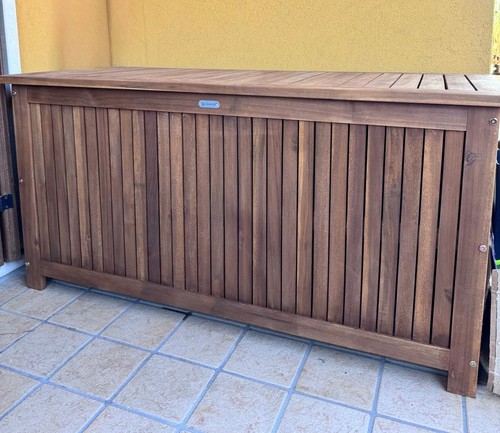 Large garden wooden trunk - wooden,