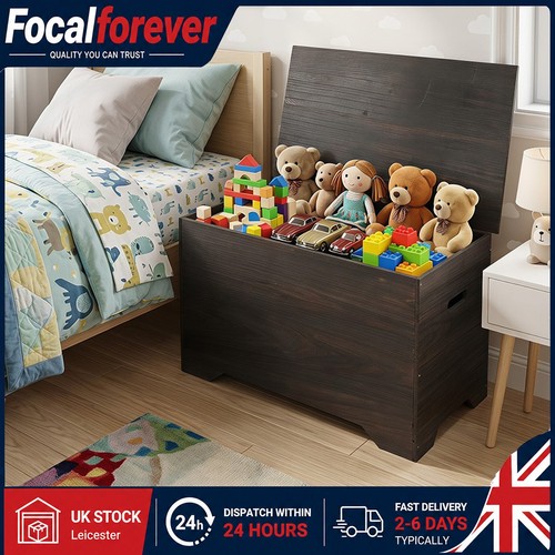 Toy chest box large wooden - chest,