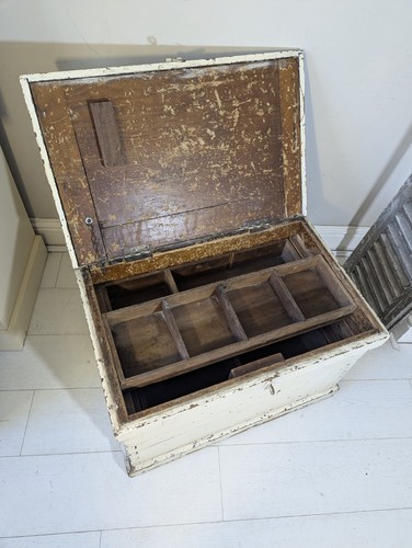 Large rustic antique painted - antique,
