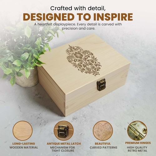 Large wooden boxes plain - large,