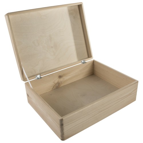 Large wooden storage box with - large,