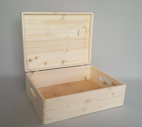 Large wooden box lid - /, handles