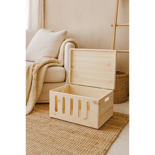 Large toy wooden box storage - wooden,