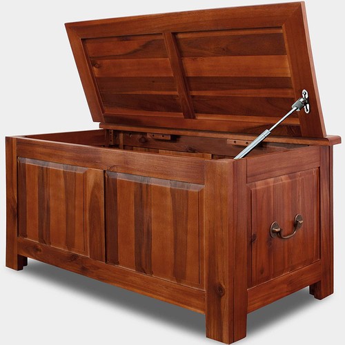 Wooden storage chest trunk - storage,