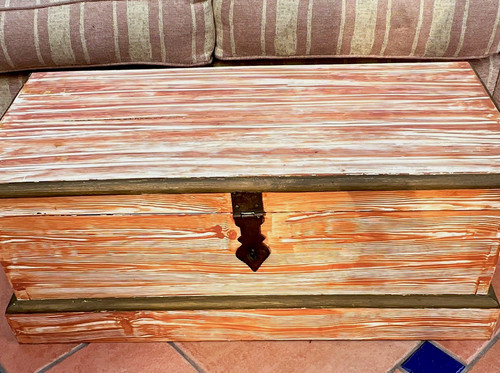 Wooden storage chest trunk - wooden,