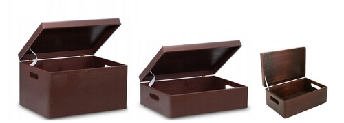 Wooden box storage brown - wooden,