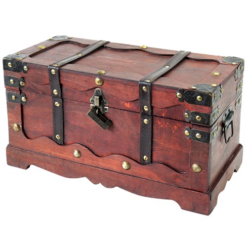 Large wooden treasure chest - wooden,