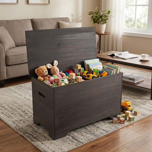 Large wooden toy box for - wooden, kids
