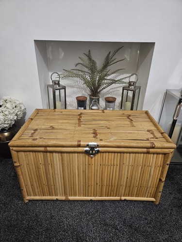 Vintage bamboo trunk large - vintage,
