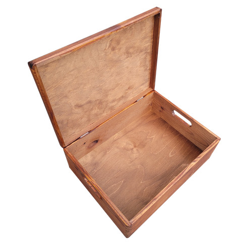 Large wooden box trunk - box/trunk, with