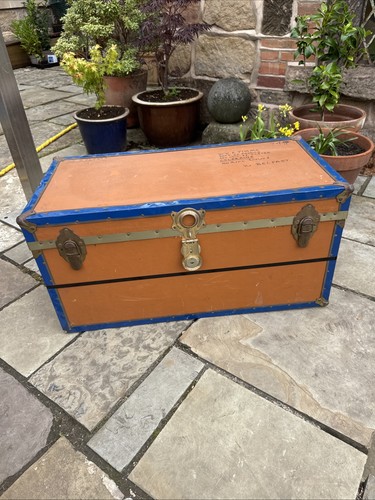 Vintage steamer trunk storage - vintage,