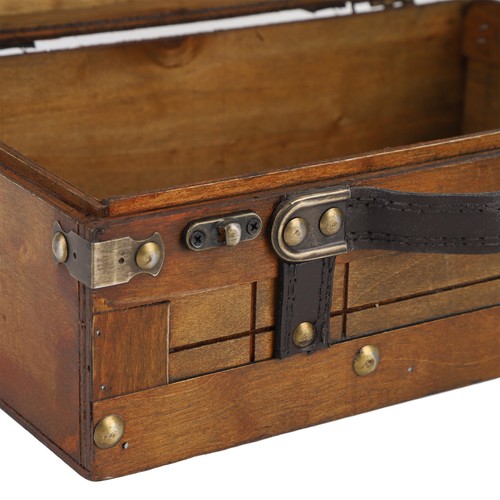 Wooden chest distressed - wooden,