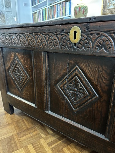 Carved brown wooden storage - brown,