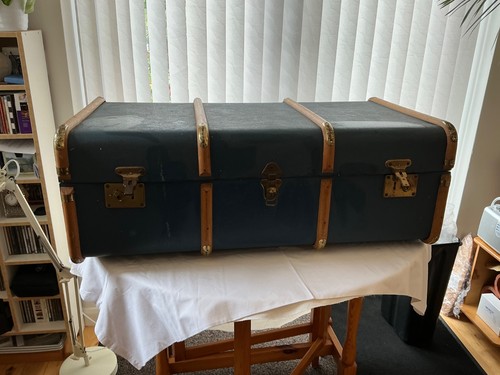Wooden banded vintage steamer