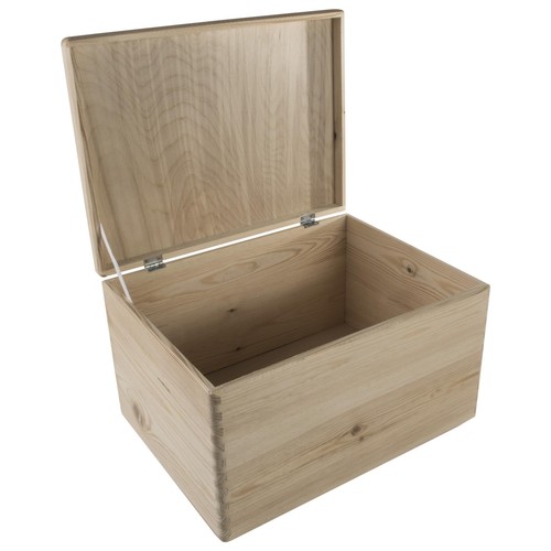 Large wooden storage box - wooden,